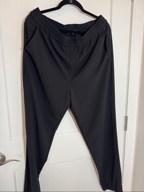 Banana Republic Black Elastic-Waist Track Pants
